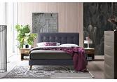 5ft King Size Novara Dark Grey Fabric Upholstered Bed Frame 2
